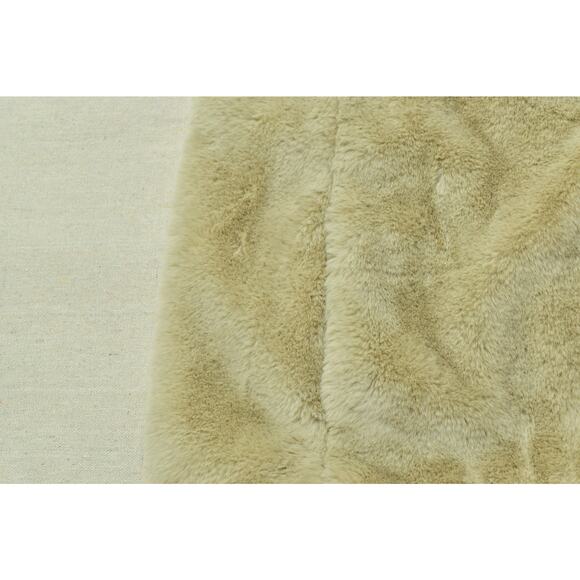 LOFT Outlet Women's Faux Fur Vest Regular Size M Beige Full Zip Warm Soft - Picture 4 of 8